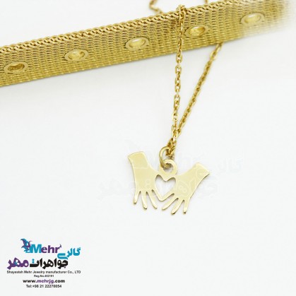 Gold Pendant Fantastic Design - Hands - Heart-SW0164
